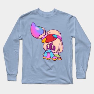 cute colorful rainbow painter artist girl vividria Long Sleeve T-Shirt